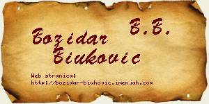Božidar Biuković vizit kartica